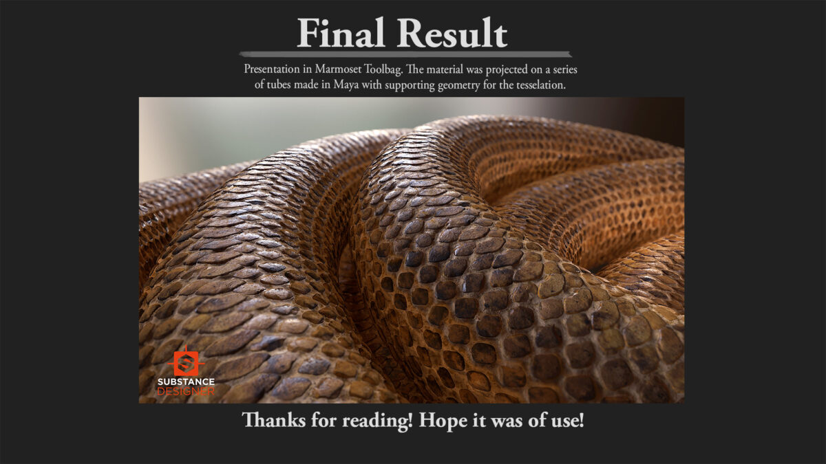 Snake Texture in Substance Designer - Breakdown By Olle Norling Snake Texture Snake Texture,Substance Designer
