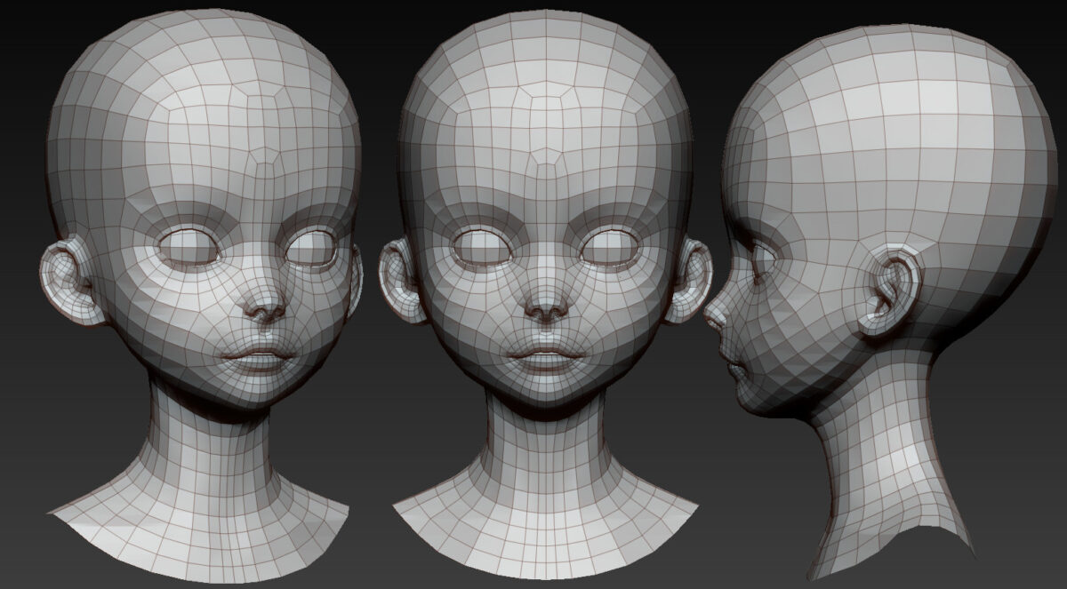 Free Young Stylized Girl Head_By Danny Hensley Free Young Stylized Girl Head Free Young Stylized Girl Head,Danny Hensley