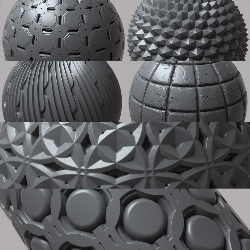 COMPLETE PACK - 100 Tileable Displacement/Alpha Patterns 100 Tileable Displacement 100 Tileable Displacement