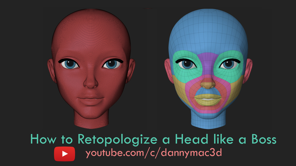 How to Retopologize a Head like a Boss - Bonus Content _ Danny Mac Retopologize a Head Retopologize a Head,Danny Mac