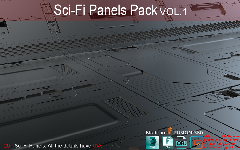 Sci-Fi Panels Pack vol.01 _ By Oleg Sci-Fi Panels Pack vol.01 Sci-Fi Panels Pack vol.01,Oleg