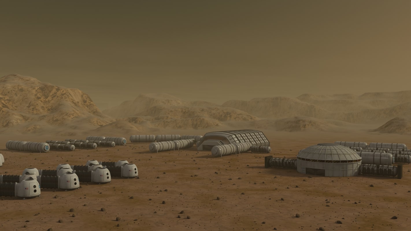 Mars City Colony (CHEAPER)_ High detail 3d model for sale Mars City Colony Mars City Colony,High detail,3d model