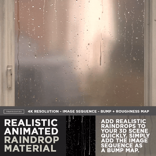 Realistic Animated Raindrop Material _ By Travis Davids Realistic Animated Raindrop Material Realistic Animated Raindrop Material,Travis Davids