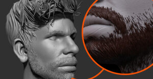Sculpting_hair_and_beard_in_Zbrush_TS