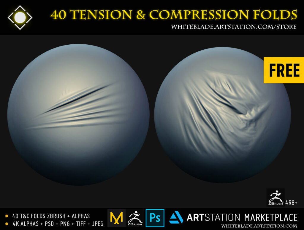 40 Tension & Compression Fold Free Zbrushes Brushes _ By Muhammad Sohail Anwar Tension Tension,Zbrushes