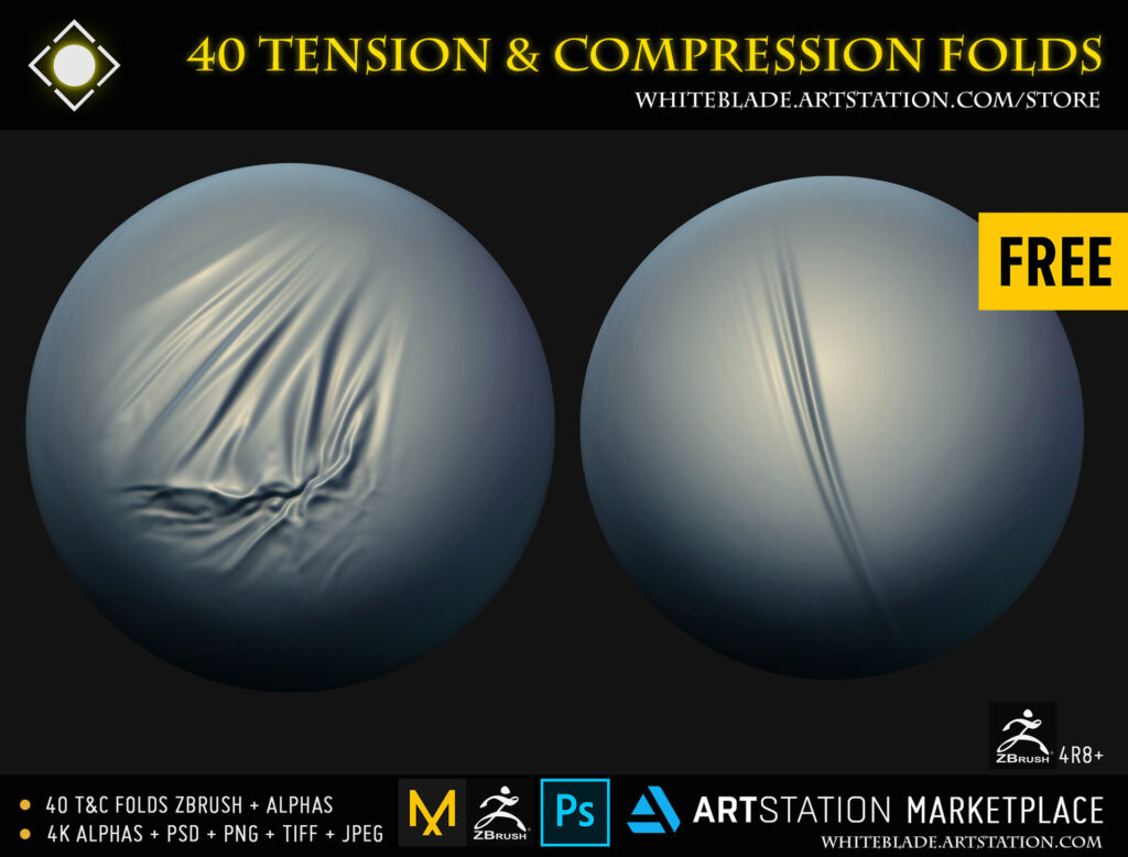40 Tension & Compression Fold Free Zbrushes Brushes _ By Muhammad Sohail Anwar Tension Tension,Zbrushes