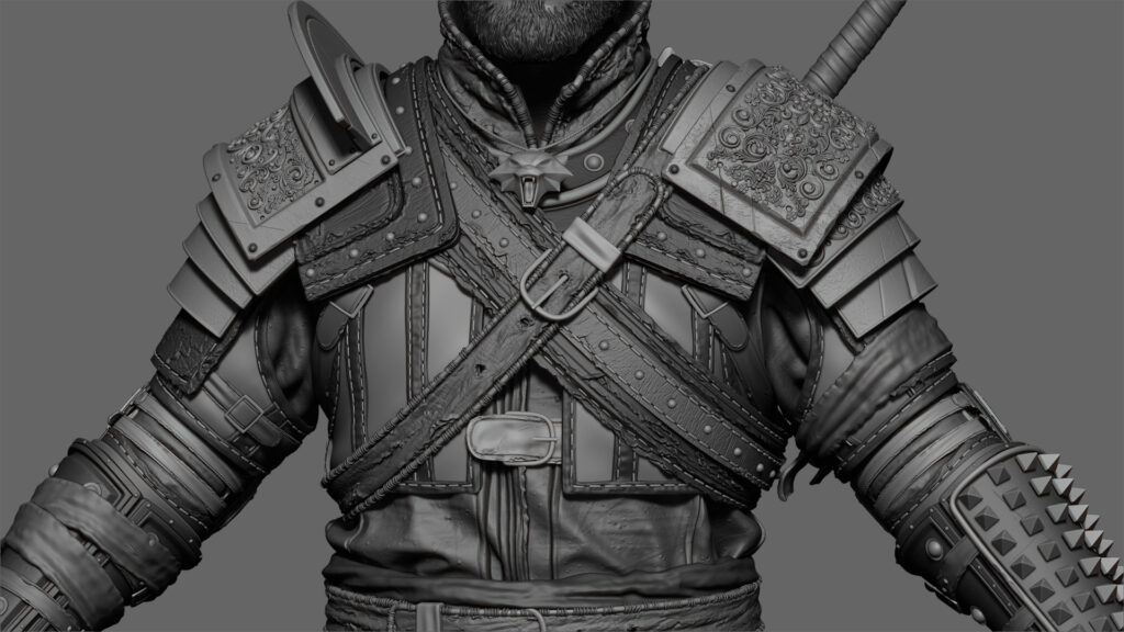 Zbrush tutorial_Witcher of the Cat school _ Real time _ By William Paré-Jobin Witcher Witcher,Cat school