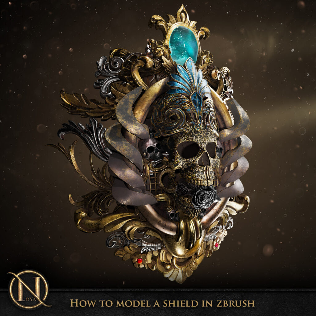 How to model a shield in zbrush _ By Noya shield shield