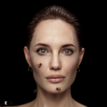 Angelina Jolie Woman for Bees 3Dportrait 3Dportrait