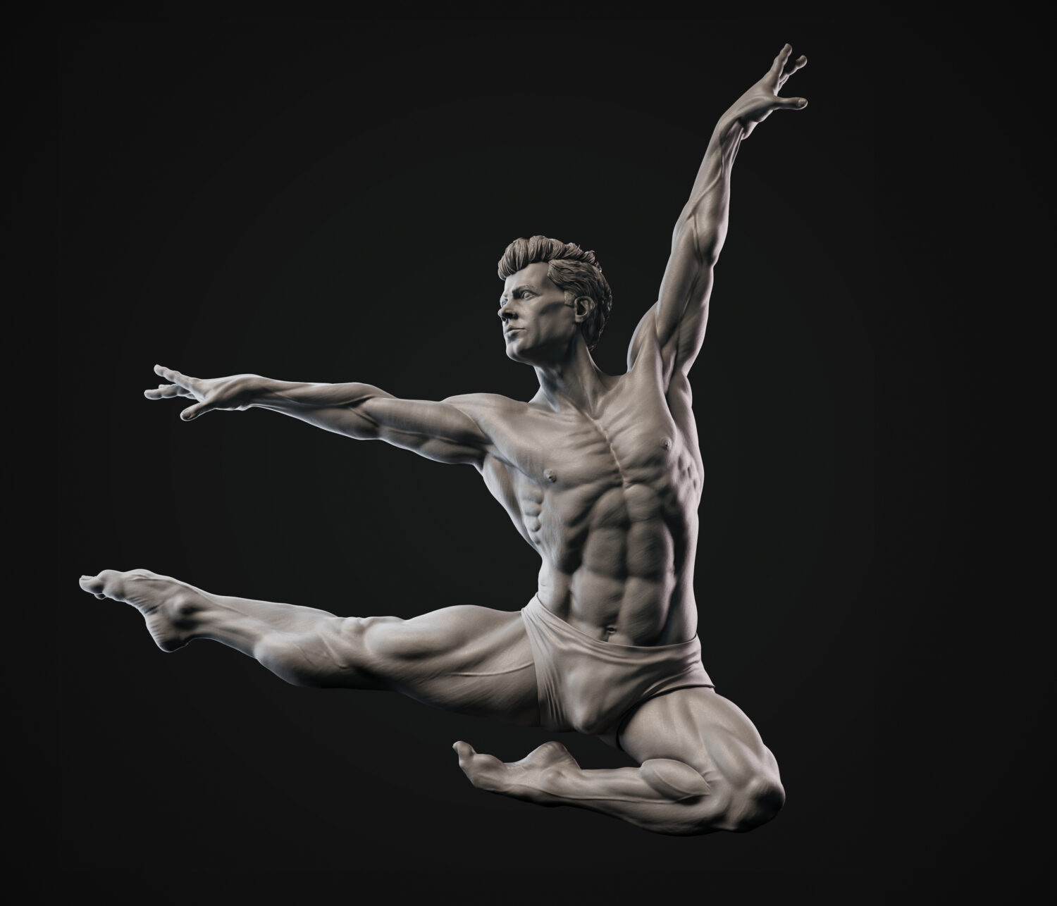 Male dancer anatomy study