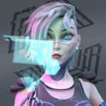 Cyberpunk girl - Real time project