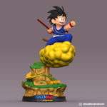 Kid Goku with Flying Nimbus – Blue Suit